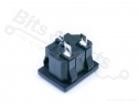 Socket C14 male snap-in